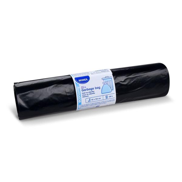 M&uuml;llsack (LDPE) ECONOMY schwarz 70 x 110 cm 120L [25 St.]