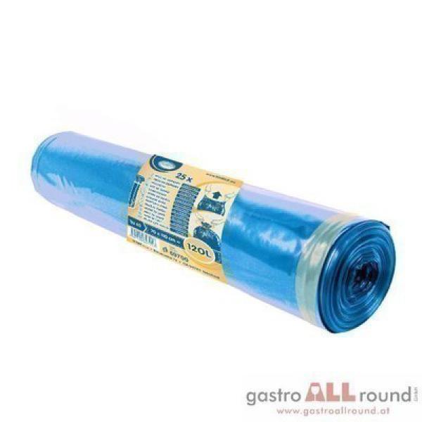 M&uuml;llsack (LDPE) mit Zugband blau 70 x 100 cm 120L [25 St.]
