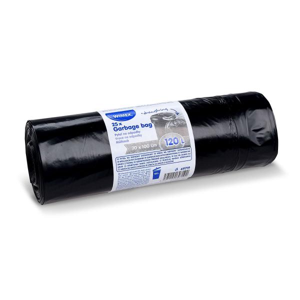 M&uuml;llsack (LDPE) mit Zugband schwarz 70 x 100 cm 120L [25 St.]