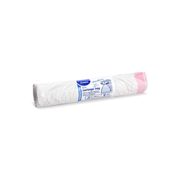 M&uuml;llsack (LDPE) ECONOMY mit Zugband wei&szlig; 70 x 100 cm 120L [10 St.]