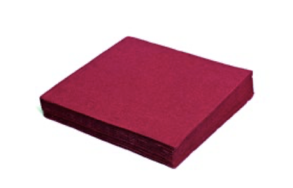 Serviette (PAP FSC Mix) 1-lagig bordeaux 33 x 33 cm [100 St.]