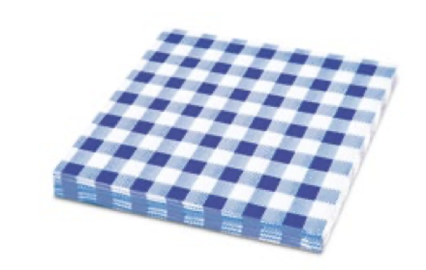 Serviette 1-lagig Karo blau 33 x 33 cm [100 St.]