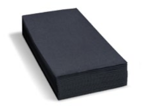 Serviette (PAP FSC Mix) 1/8 Kopffalz 2-lagig schwarz 33 x 33 cm [250 St.]