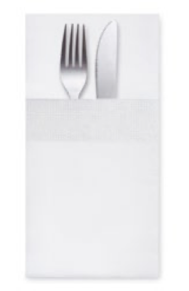 Serviette CutleryStar 3-lagig wei&szlig; 40 x 40 cm [200 St.]