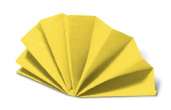 Serviette (PAP FSC Mix) DekoStar gelb 38 x 38 cm [50 St.]