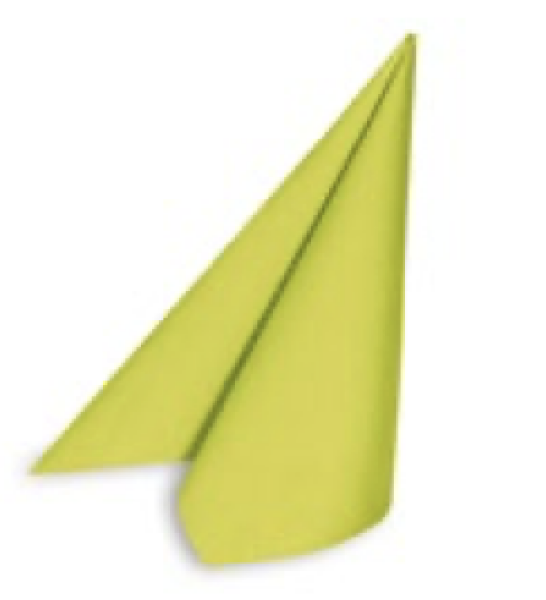 Serviette PREMIUM Airlaid gelbgr&uuml;n 40 x 40 cm [50 St.]
