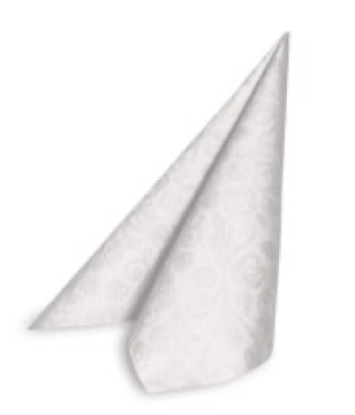Serviette PREMIUM Airlaid Dekor-R wei&szlig; 40 x 40 cm [50 St.]