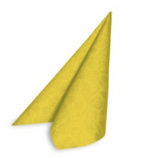 Serviette PREMIUM Airlaid Dekor-R gelb 40 x 40 cm [50 St.]