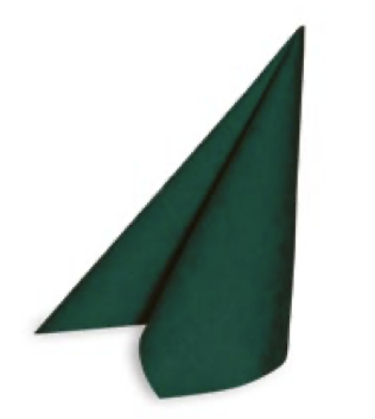 Serviette PREMIUM Airlaid Dekor-R dunkelgr&uuml;n 40 x 40 cm [50 St.]