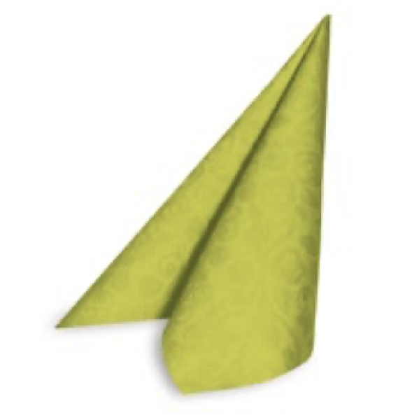Serviette PREMIUM Airlaid Dekor-R gelbgr&uuml;n 40 x 40 cm [50 St.]