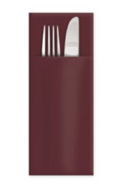 Bestecktasche Airlaid PREMIUM bordeaux 40 x 32 cm [50 St.]