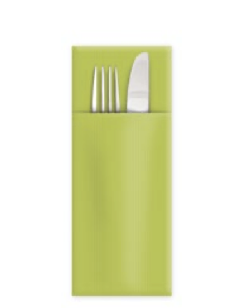 Bestecktasche Airlaid PREMIUM gelbgr&uuml;n 40 x 32 cm [50 St.]