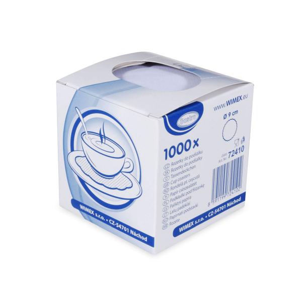 Tassendeckchen (PAP) wei&szlig; &Oslash;9cm [1000 St.]