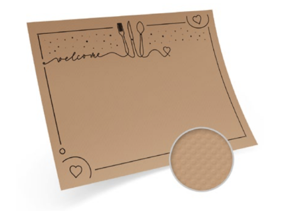 Tischset (PAP) "welcome" kraft 40 x 30 cm