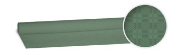 Damasttischtuch (PAP) gerollt dunkelgr&uuml;n 1,2 x 8 m [1 St.]