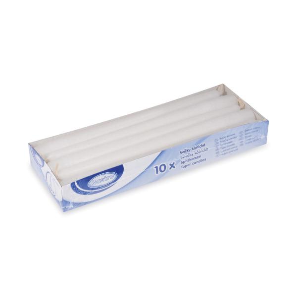 Spitzkerze wei&szlig; &Oslash;23 x 245 mm [10 St.]