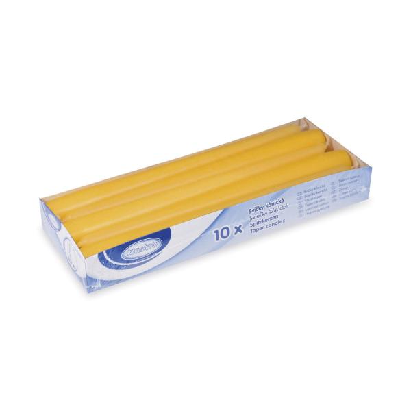 Spitzkerze gelb &Oslash;23 x 245 mm [10 St.]