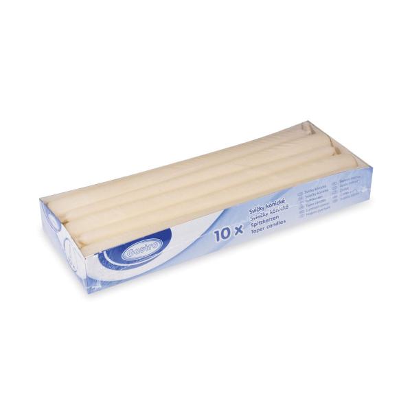 Spitzkerze champagner &Oslash;23 x 245 mm [10 St.]