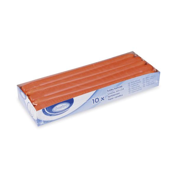 Spitzkerze orange &Oslash;23 x 245 mm [10 St.]