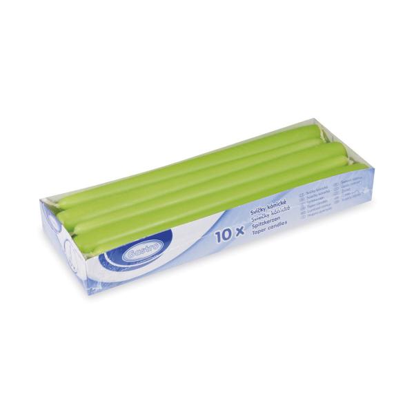 Spitzkerze gelbgr&uuml;n &Oslash;23 x 245 mm [10 St.]
