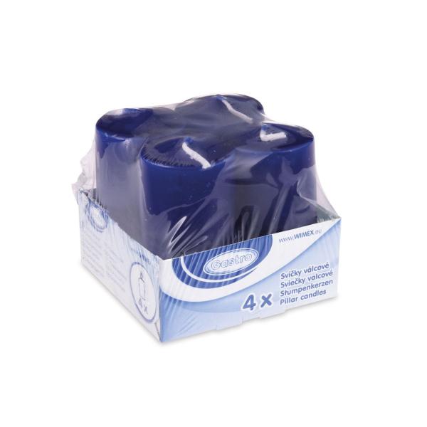 Stumpenkerze dunkelblau &Oslash;40 x 80 mm [4 St.]