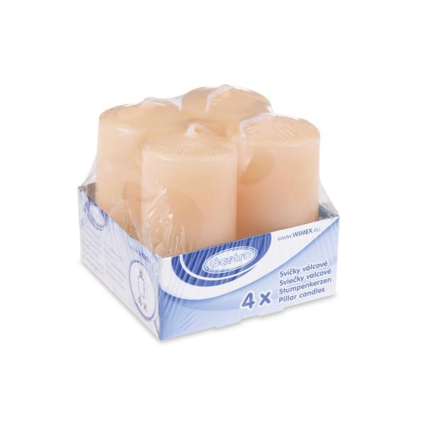 Stumpenkerze champagner &Oslash;40 x 80 mm [4 St.]