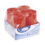 Stumpenkerze rot &Oslash;50 x 100 mm [4 St.]