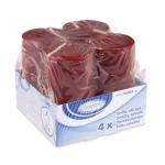 Stumpenkerze bordeaux &Oslash;50 x 100 mm [4 St.]