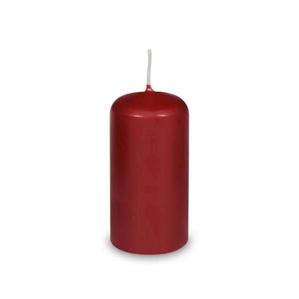 Stumpenkerze bordeaux &Oslash;50 x 100 mm [4 St.]