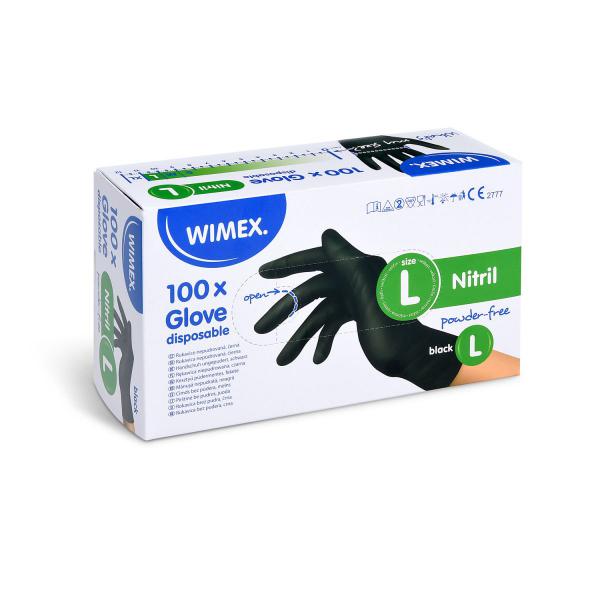 Handschuh (Nitril) ungepudert schwarz `L` [100 St.]