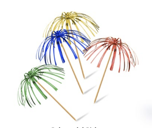 Palmwedel-Picker bunt gemischt 22,5cm [144 St.]