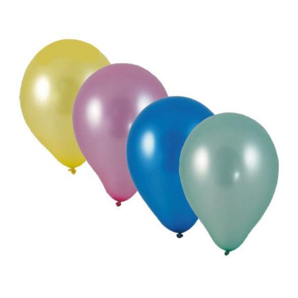 Luftballon metallic bunt gemischt &Oslash;25cm `M` [100 St.]
