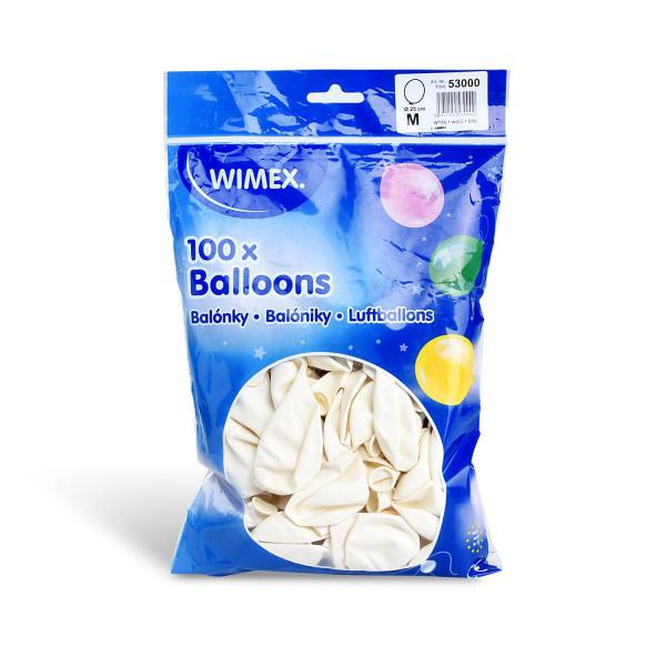 Luftballon wei&szlig; &Oslash;25cm `M` [100 St.]