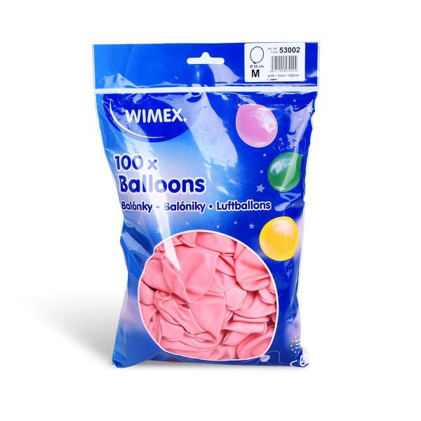 Luftballon rosa &Oslash;25cm `M` [100 St.]
