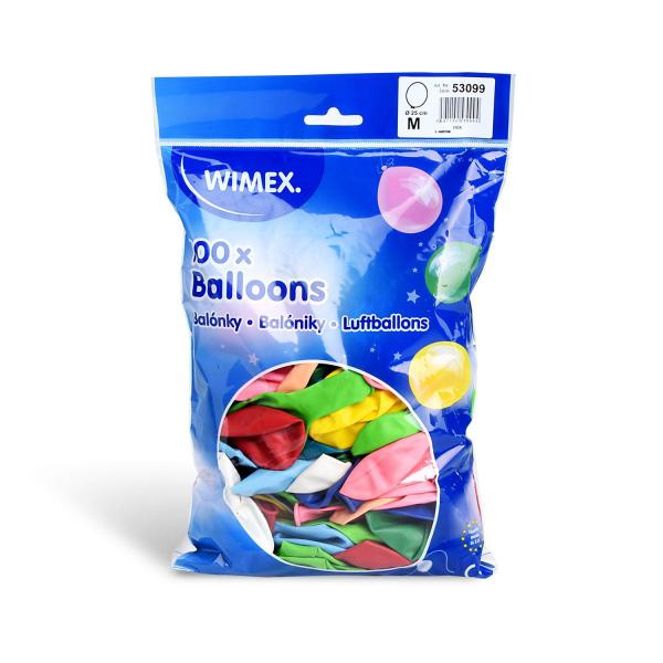 Luftballon bunt gemischt &Oslash;25cm `M` [100 St.]