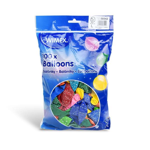 Luftballon Sterne bunt gemischt &Oslash;30cm `L` [100 St.]